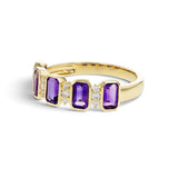 Amethyst and Diamond Ring