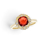 Garnet and Diamond Ring