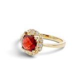 Garnet and Diamond Ring