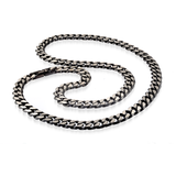 Black IP Matte Stainless Steel Cuban Link Chain