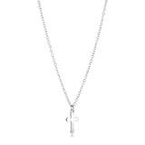 Stainless Steel Dainty Roman Cross Pendant Necklace