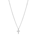 Stainless Steel Roman CZ Cross Necklace