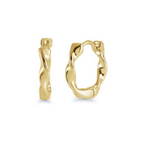 Stainless Steel Twisted Hoop Earrings