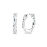 Stainless Steel Twisted Hoop Earrings