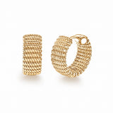 Stainless Steel Rope Huggie Earrings