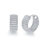 Stainless Steel Rope Huggie Earrings