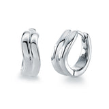Stainless Steel Curve Huggie Earrings