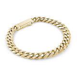 Stainless Steel 7.7mm Curb Key Clasp Bracelet