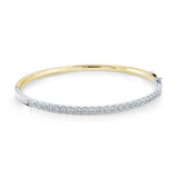 Stainless Steel White CZ Bangle Bracelet
