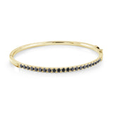 Stainless Steel Black CZ Bangle