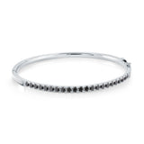 Stainless Steel Black CZ Bangle