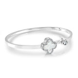 Stainless Steel Luck Clover Bangle