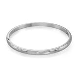 Stainless Steel Diamond Pattern Bangle