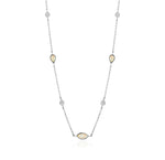 Opal Color Silver Necklace