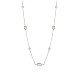 Opal Color Silver Necklace
