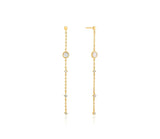 Gold Mother Of Pearl Drop Earrings