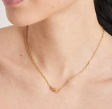 Gold Orbit Link Necklace