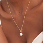 Pearl Sparkle Pendant Necklace
