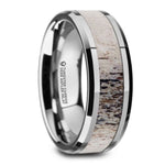 BUCK  Tungsten Band with Ombre Deer Antler Inlay