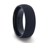 CIMMERIAN Black Titanium Men's Band With Sand Blasted Finish