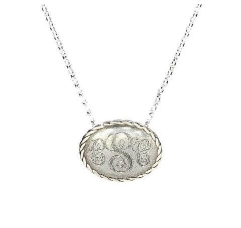 Small Oval Monogram Necklace