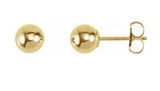 14 Karat Ball Stud Earrings
