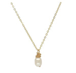 Pearl Gold Wrapped Necklace