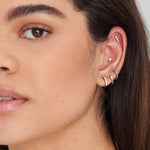 Kyoto Opal Cabochon Huggie Hoop Earrings