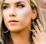 Medium Hammered Hoops