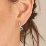 Glam Pendant Huggie Hoop Earrings