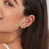 Sparkle Bezel Barbell Single Earring