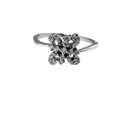 .22 carat Diamond Set in 14 karat white gold. Ring size 7.00. Ring set nice and flat on Finger.