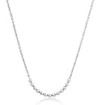 Meet your new dainty best friend; this short silver chain collar necklace is a jewelry box centerpiece that can be styled alone or layered up for a true trend focus. These necklace is in the Modern Collection.   Material: rhodium plated on sterling silver • Necklace length: 15 inches with 2 inch extender • Weight: 1.5g   
