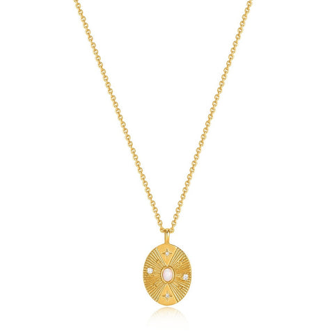 Scattered Stars Kyoto Opal Disc Necklace